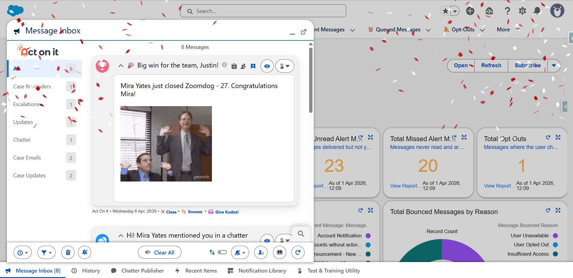Big deal alert with confetti delivery option