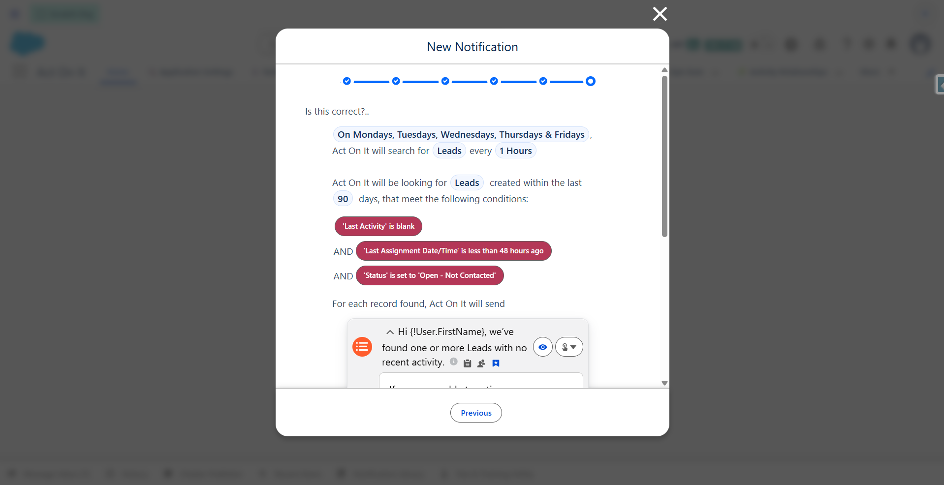 Proactive alerts monitoring dashboard in Act On It